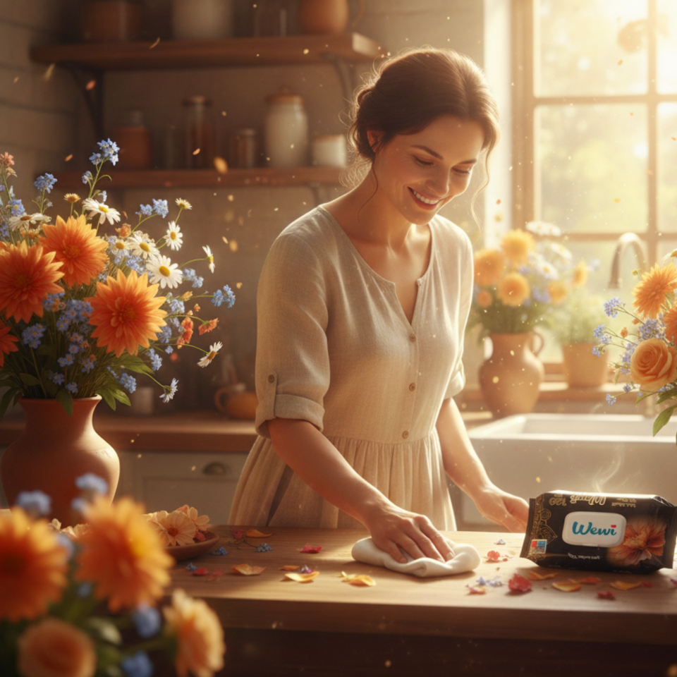 Wewi Chusteczki Nawilżane Flower 120szt