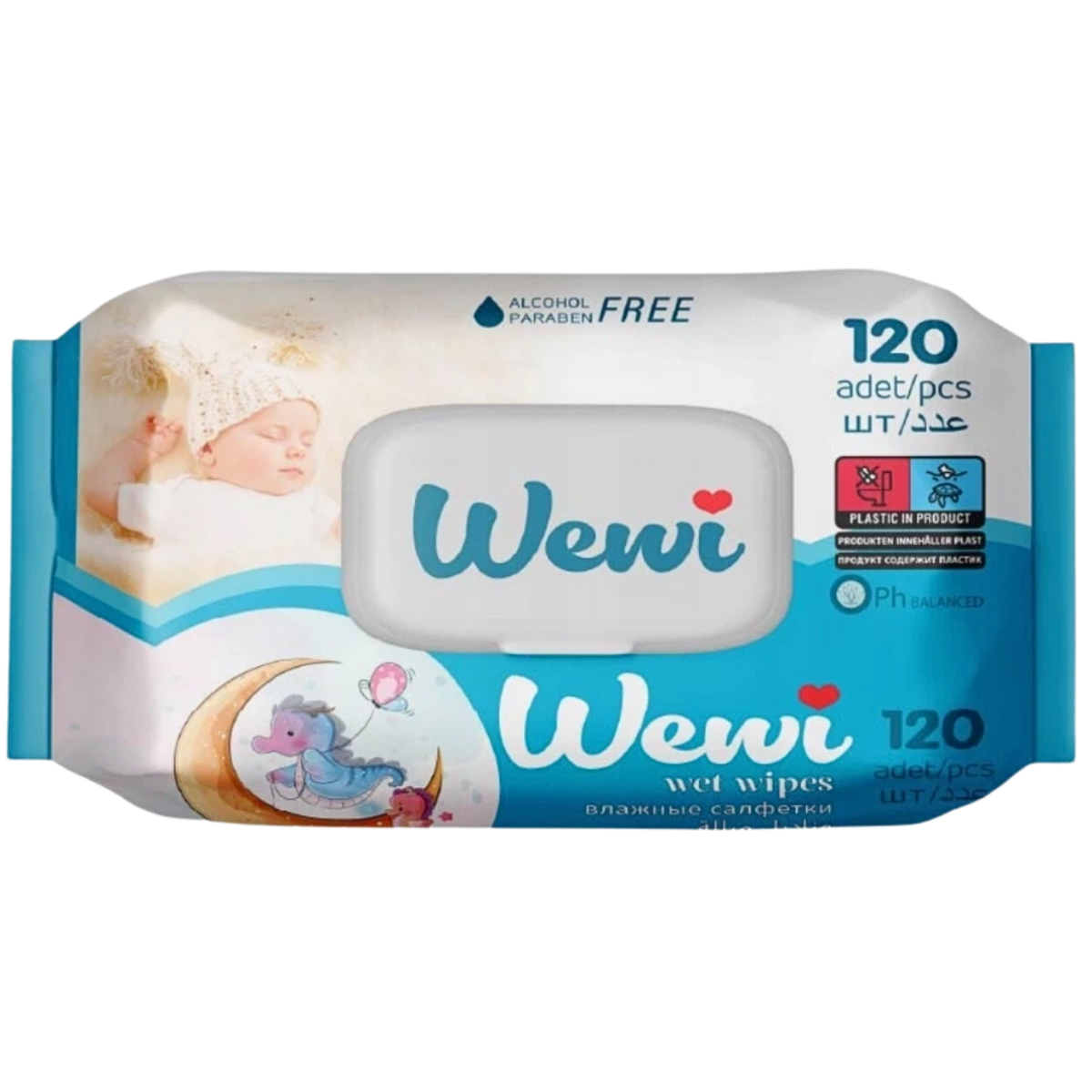 Wewi Chusteczki Nawilżane dla Dzieci 120szt