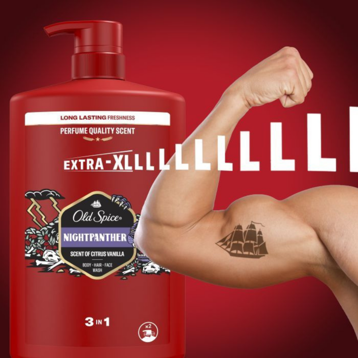 Old Spice 3w1 Żel pod Prysznic Męski Nightpanther 1l