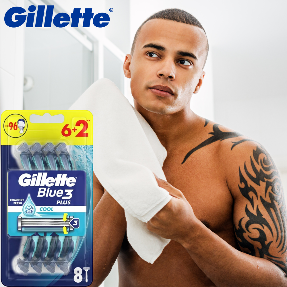 Gillette Blue3 Plus Cool Jednorazowe Maszynki do Golenia 6+2szt