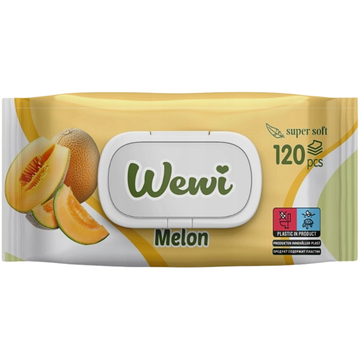 Wewi Chusteczki Nawilżane Melon 120szt