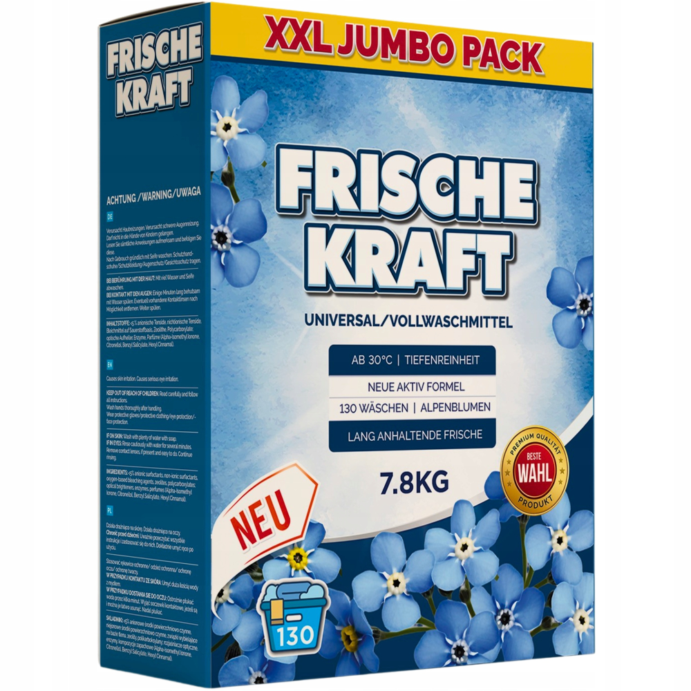 Frische Kraft Proszek do Prania Uniwersalny 7,8kg 130 Prań