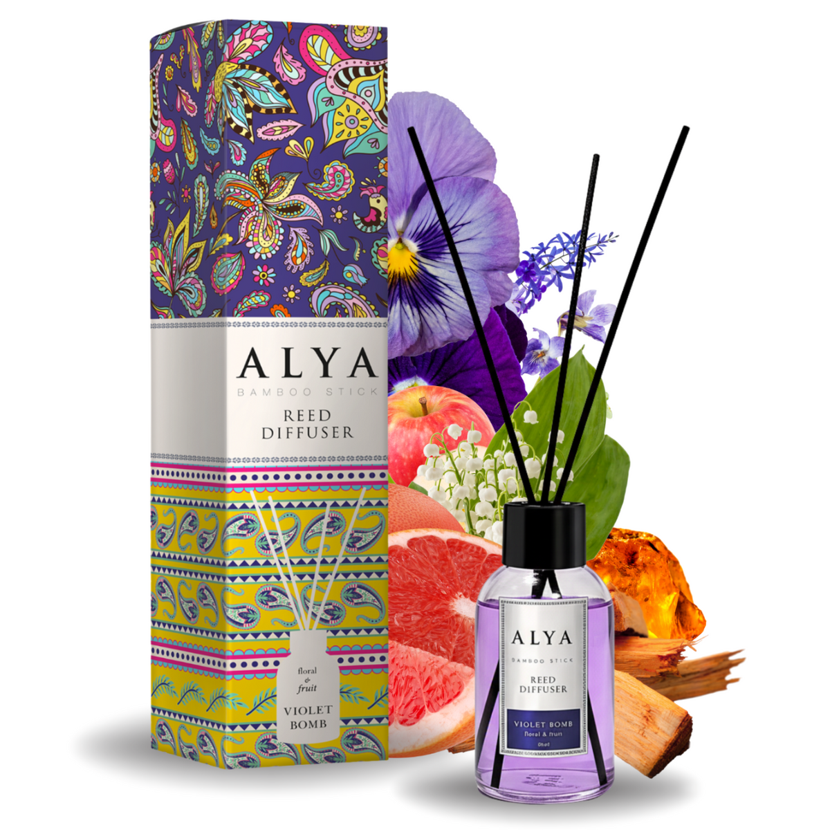Alya Patyczki Zapachowe Violet Bomb 100ml