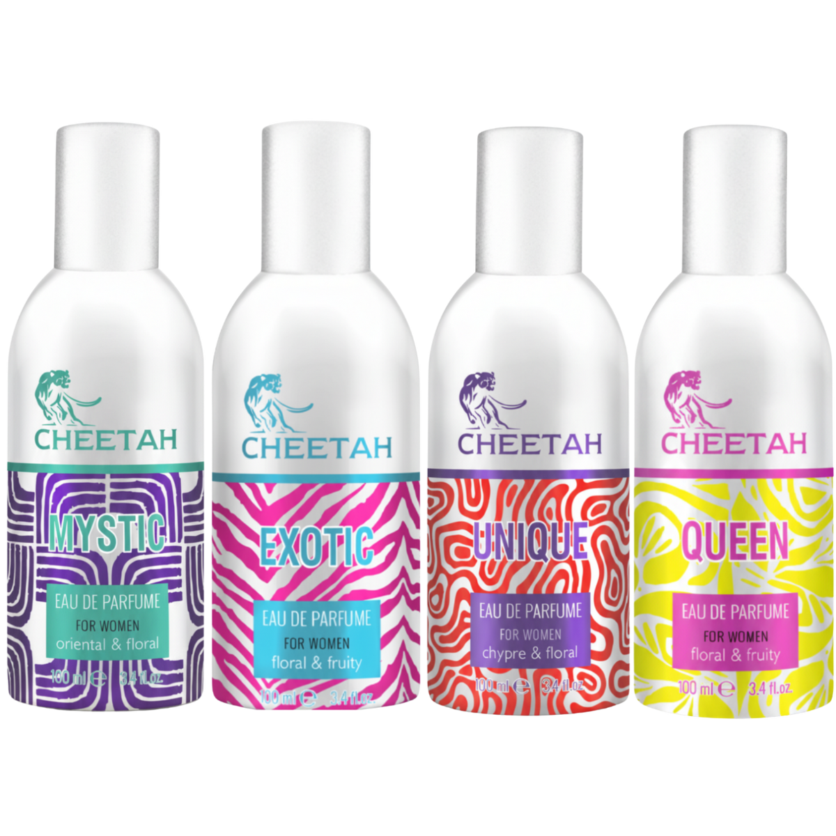 Cheetah Perfuma Damska Mystic/Exotic/Unique/Queen 24x100ml
