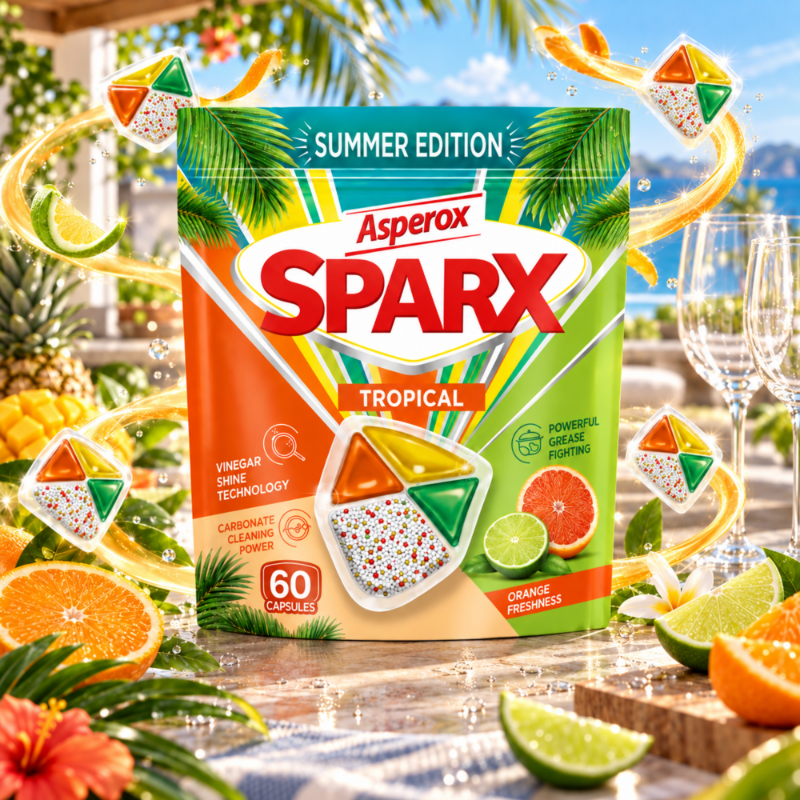Asperox Sparx Diamond Summer Edition Kapsułki do Zmywarki Tropical 60szt