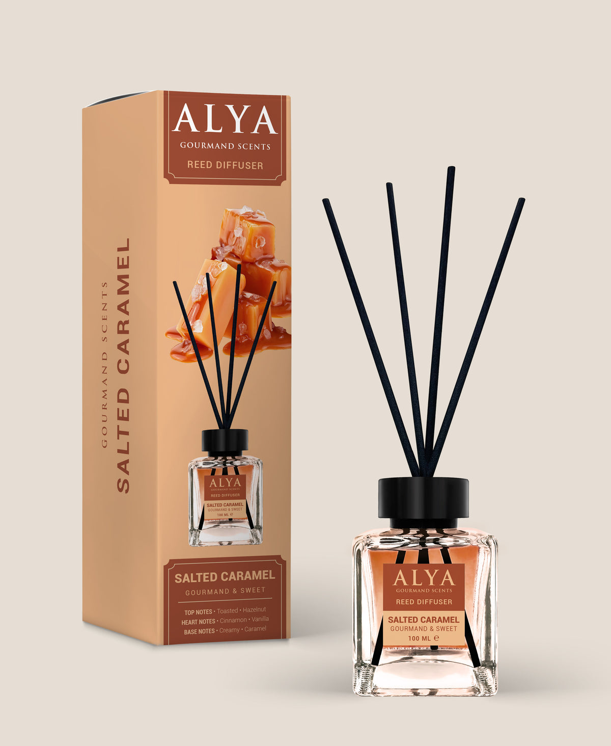 Alya Gourmand Patyczki Zapachowe Salted Caramel 100ml