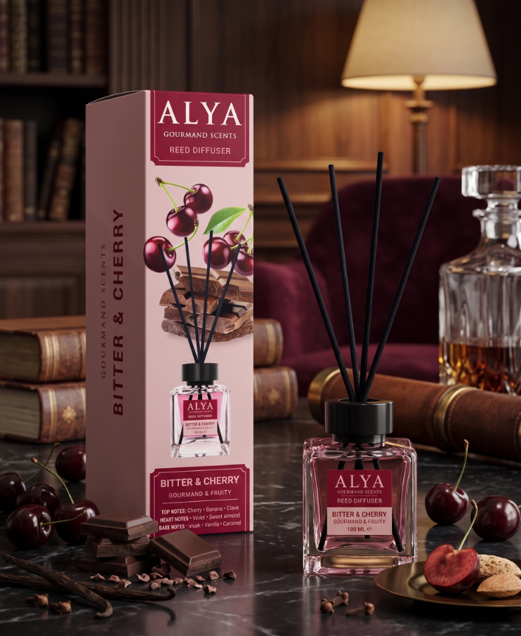 Alya Gourmand Patyczki Zapachowe Bitter&Cherry 100ml