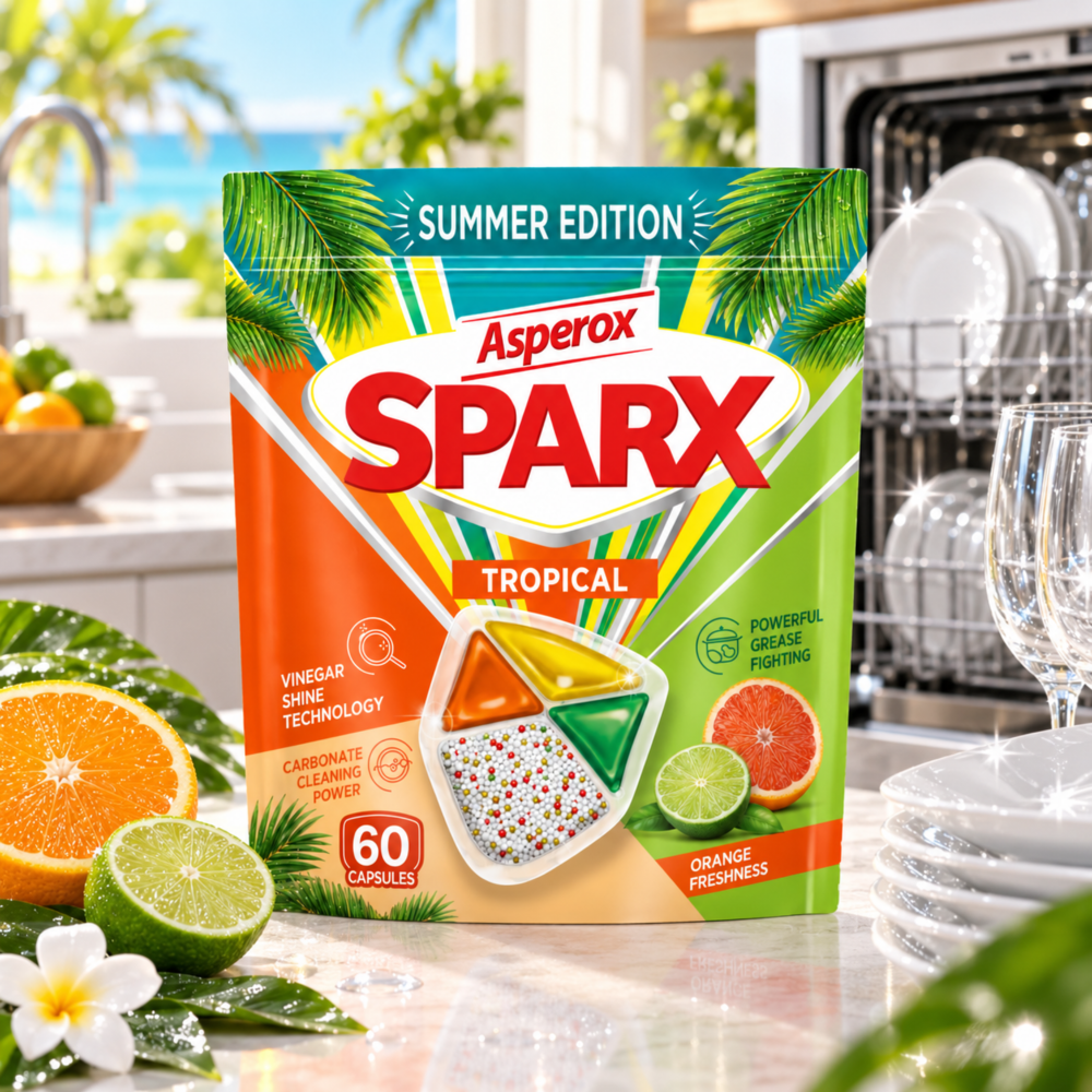 Asperox Sparx Diamond Summer Edition Kapsułki do Zmywarki Tropical 60szt