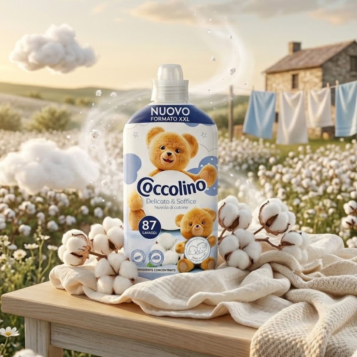 Coccolino Koncentrat do Płukania Tkanin Delicata & Soffice 87 Prań 1827ml
