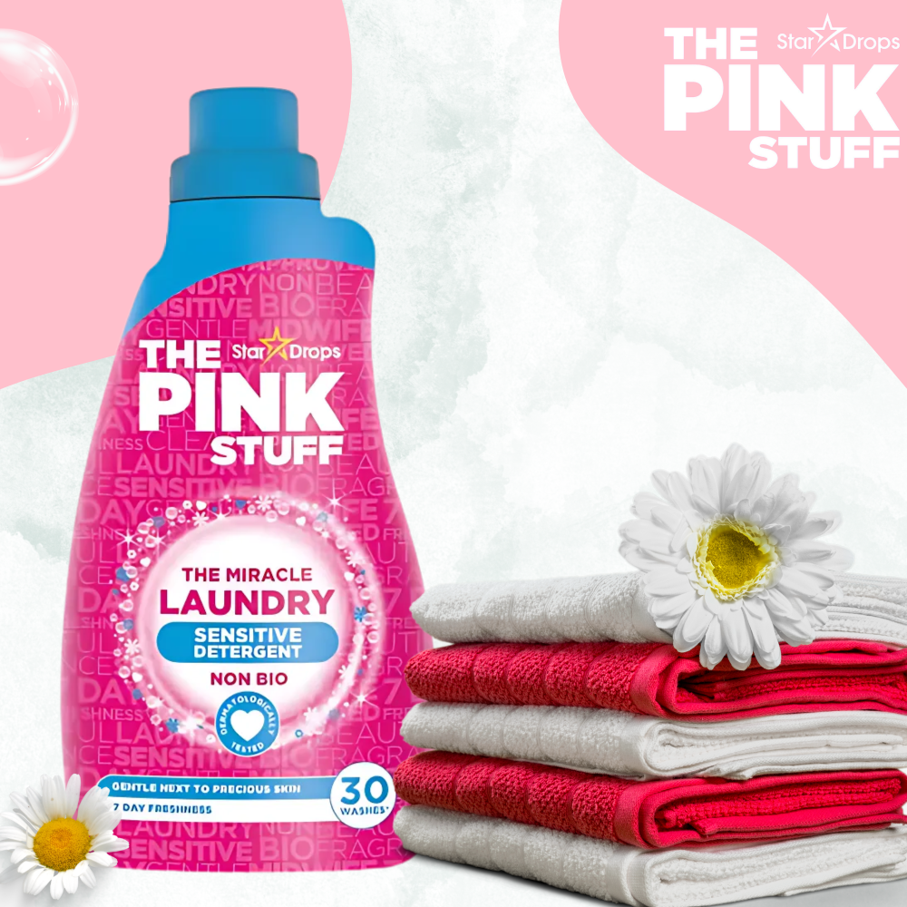 The Pink Stuff Płyn do Prania Tkanin Uniwersalny Non Bio 30 Prań 960ml