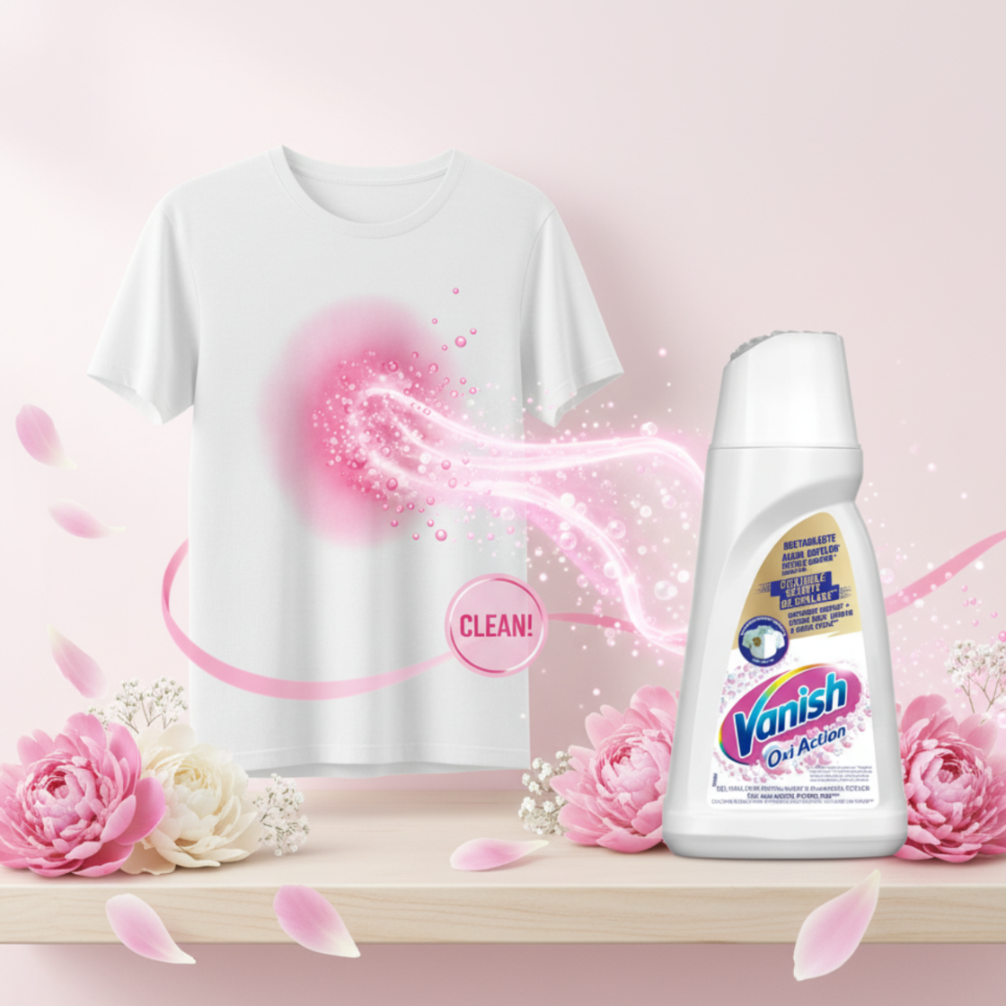 Vanish Oxi Action Odplamiacz w Żelu do Białego 1l