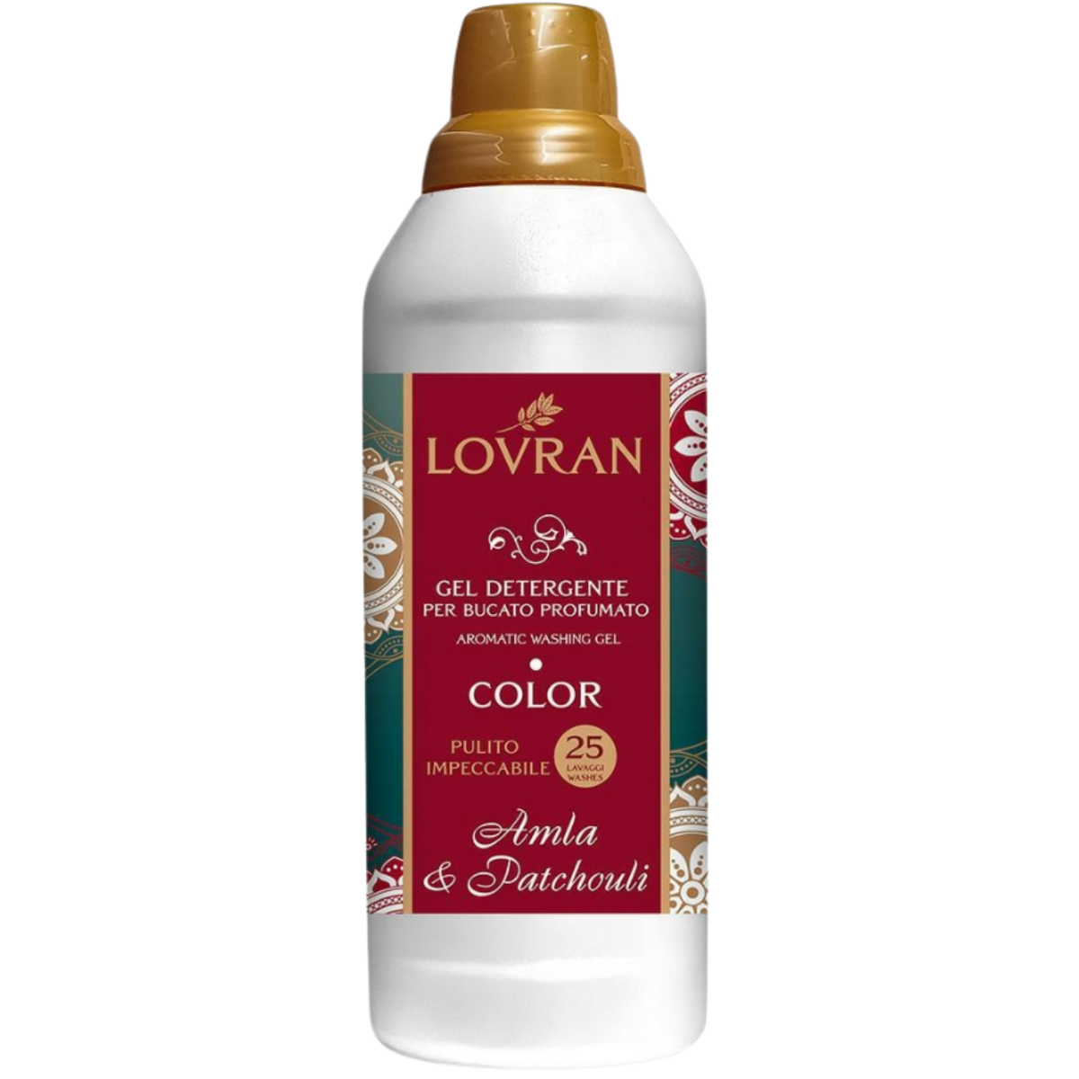 Lovran Perfumowany Żel do Prania Kolorów Amla & Patchouli 1l 25 Prań