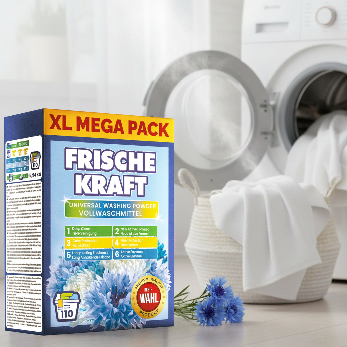 Frische Kraft Proszek do Prania Uniwersalny 5,94kg 110 Prań