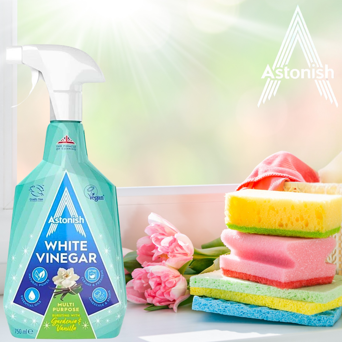 Astonish Spray Czyszczący z Octem Gardenia i Wanilia 750ml