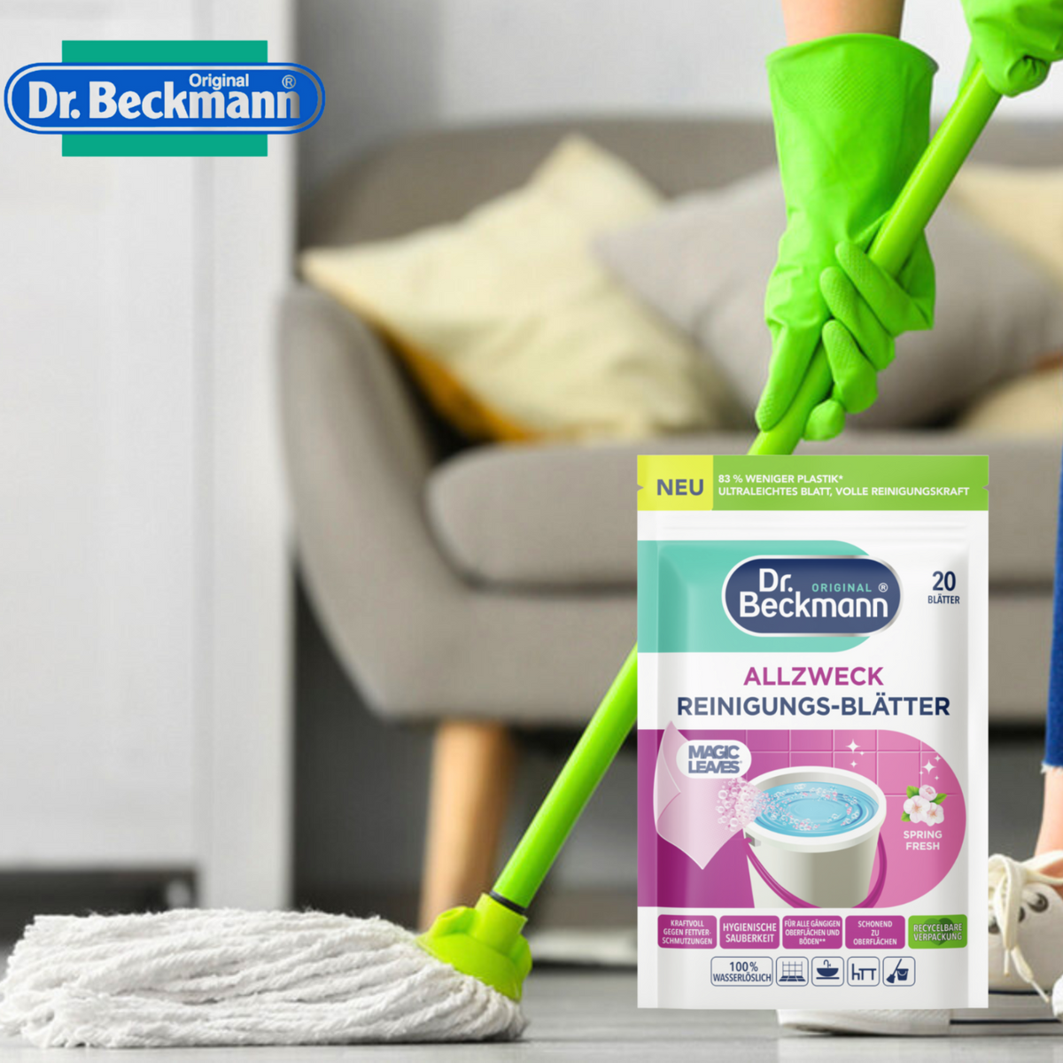 Dr Beckmann Listki Czyszczące do Podłóg Uniwersalne 20szt