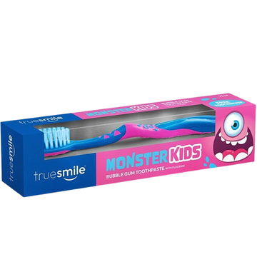Truesmile Monsterkids Pasta do Zębów dla Dzieci 3-6 Bubblegum + Szczoteczka 75ml