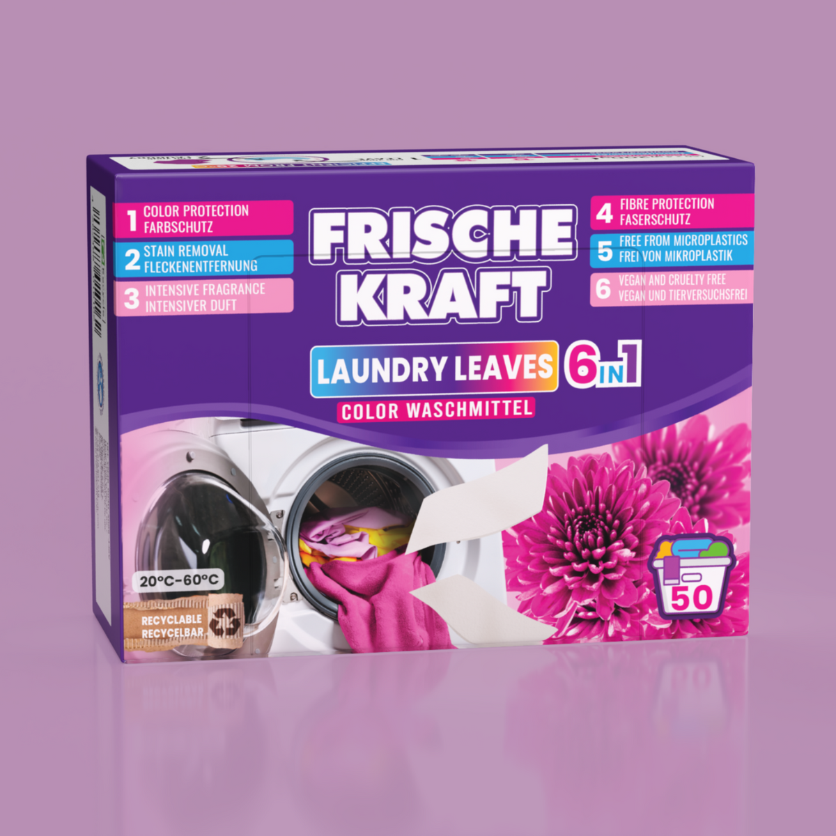 Frische Kraft 6w1 Listki Piorące do Koloru 50szt