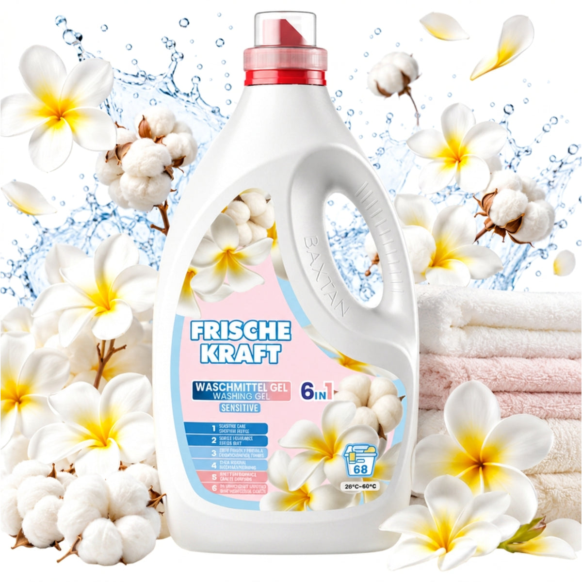Frische Kraft 6w1 Żel do Prania Tkanin Sensitive 2,04l 68 Prań