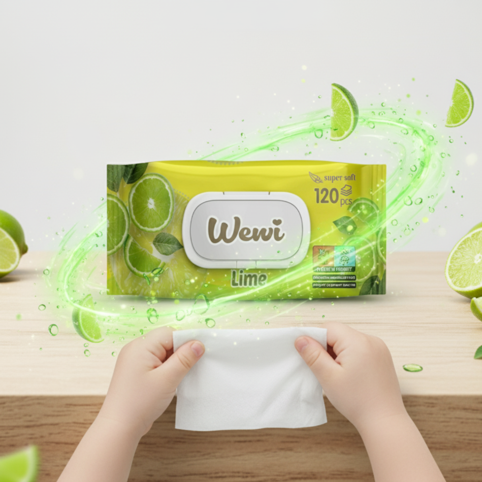 Wewi Chusteczki Nawilżane Lime 120szt