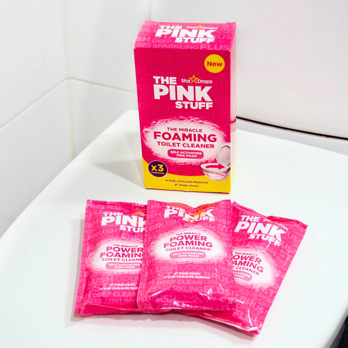 The Pink Stuff Proszek Czyszczący do WC w Saszetkach 3szt