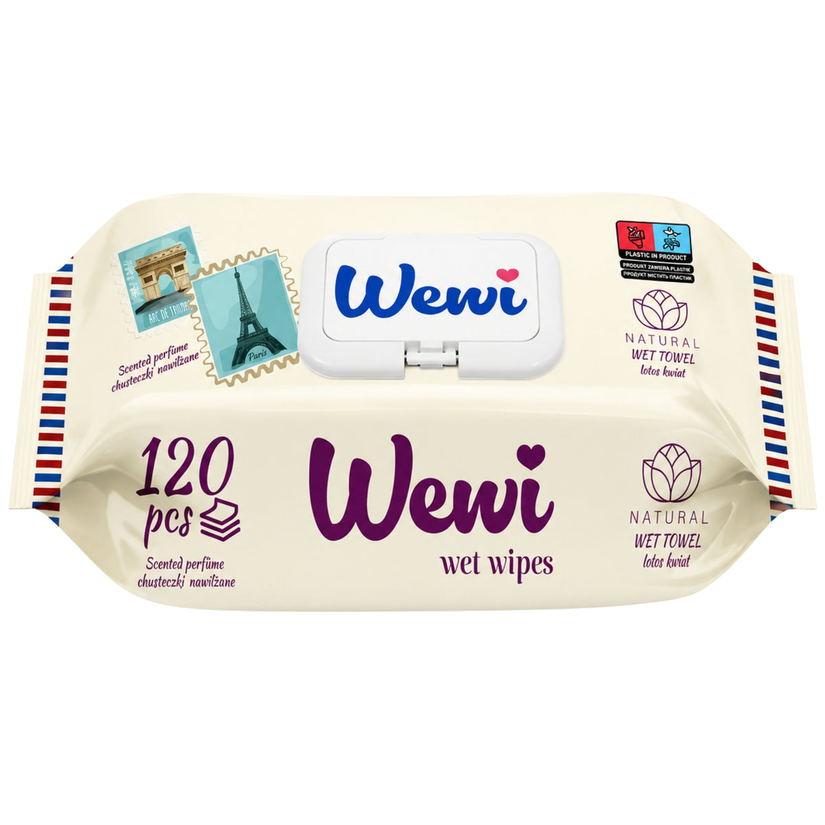 Wewi Chusteczki Nawilżane Paris 120szt