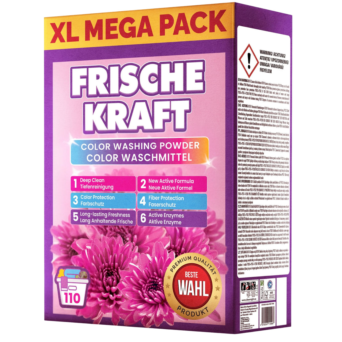 Frische Kraft Proszek do Prania Tkanin Kolor 5,94kg 110 Prań