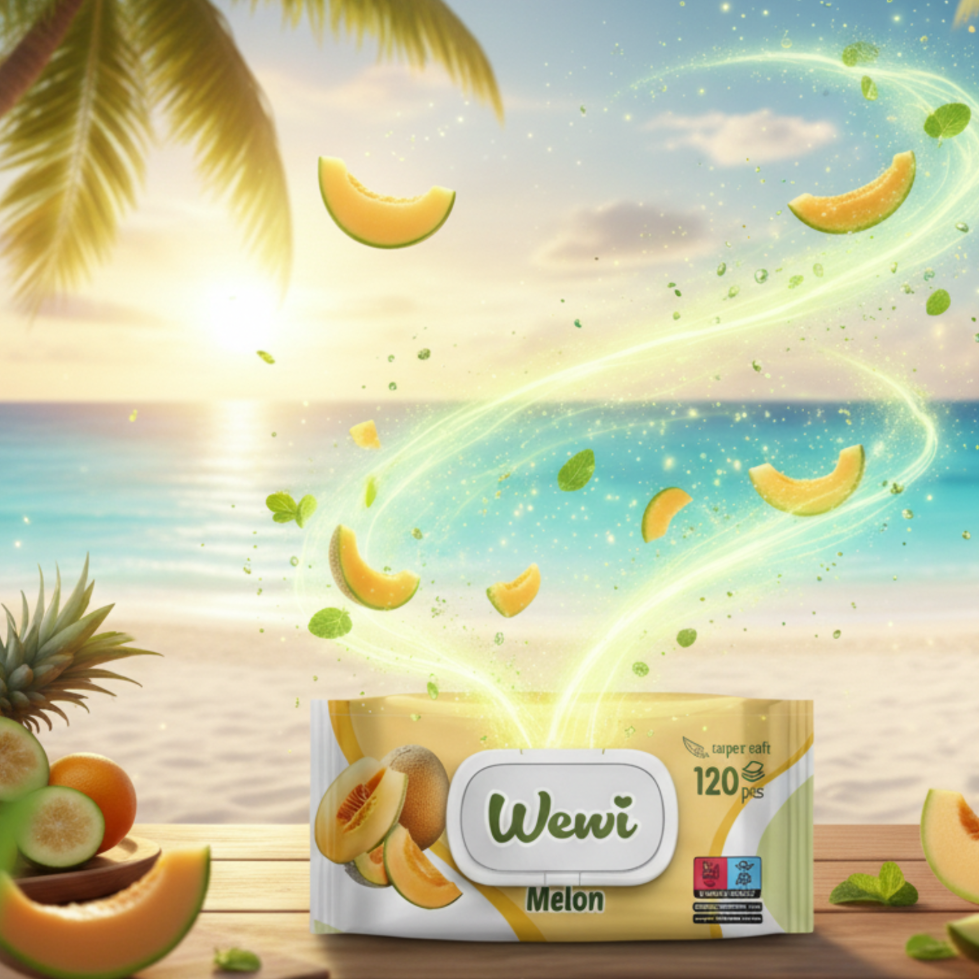 Wewi Chusteczki Nawilżane Melon 120szt