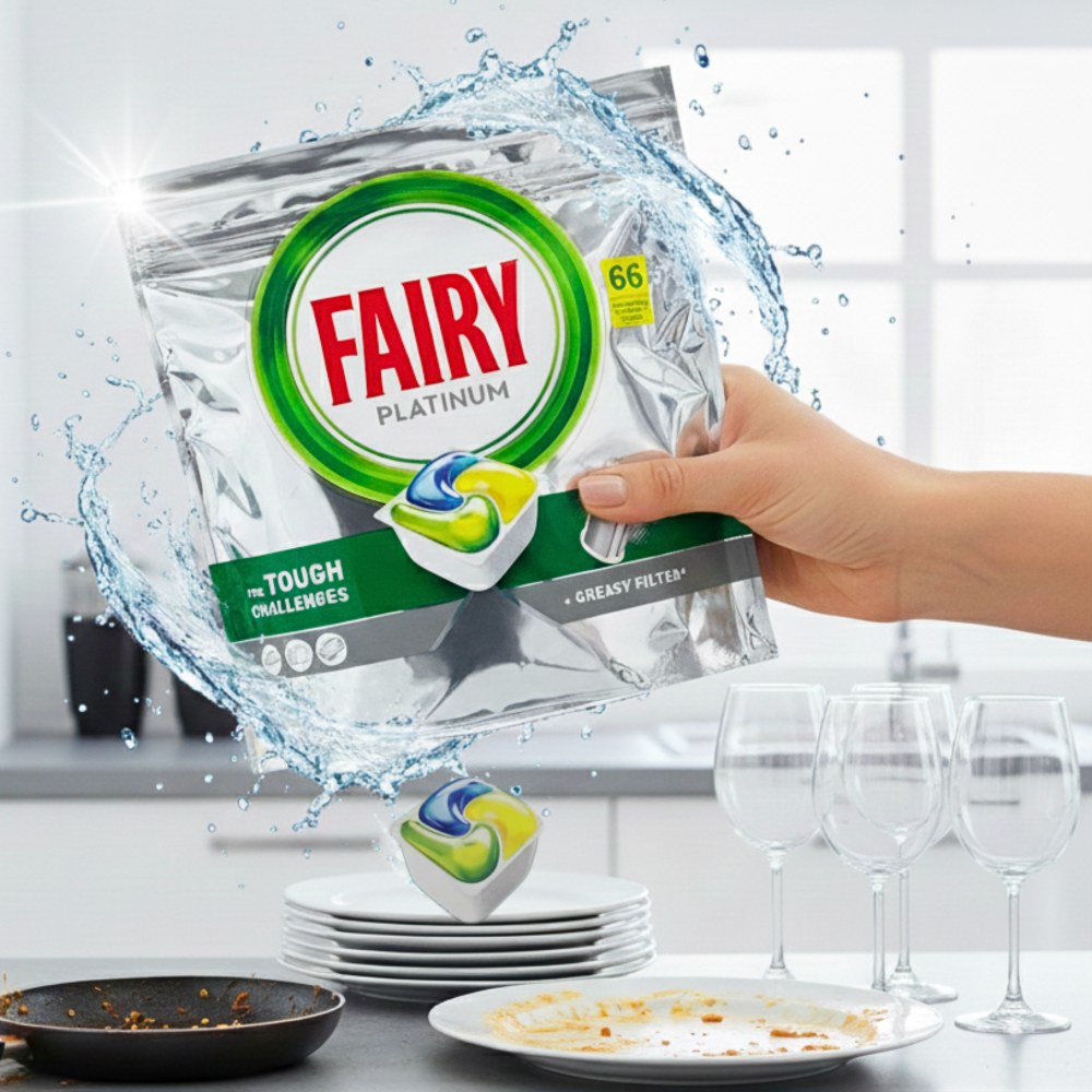 Fairy Platinum All in One Kapsułki do Zmywarki Cytrynowe 66szt