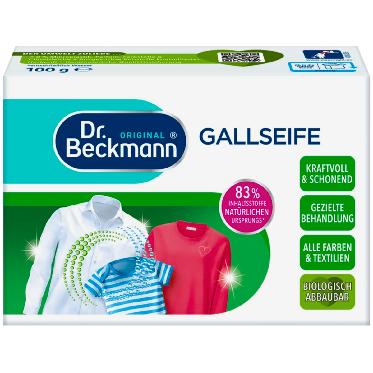 Dr Beckmann Mydełko Galasowe Odplamiające na Plamy 100g