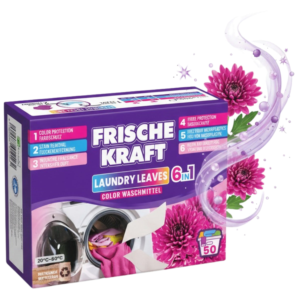 Frische Kraft 6w1 Listki Piorące do Koloru 50szt