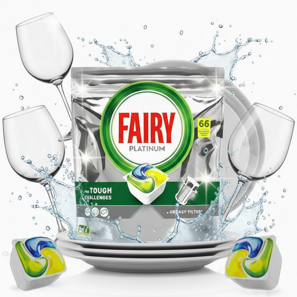 Fairy Platinum All in One Kapsułki do Zmywarki Cytrynowe 66szt