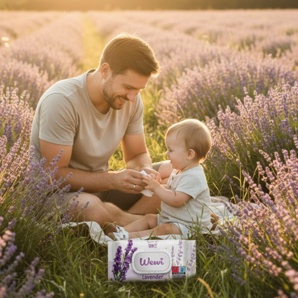 Wewi Chusteczki Nawilżane Lavender 120szt