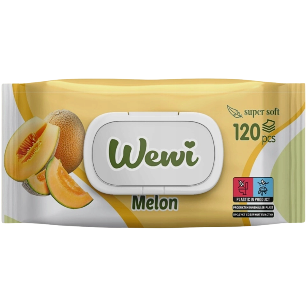 Wewi Chusteczki Nawilżane Melon 120szt