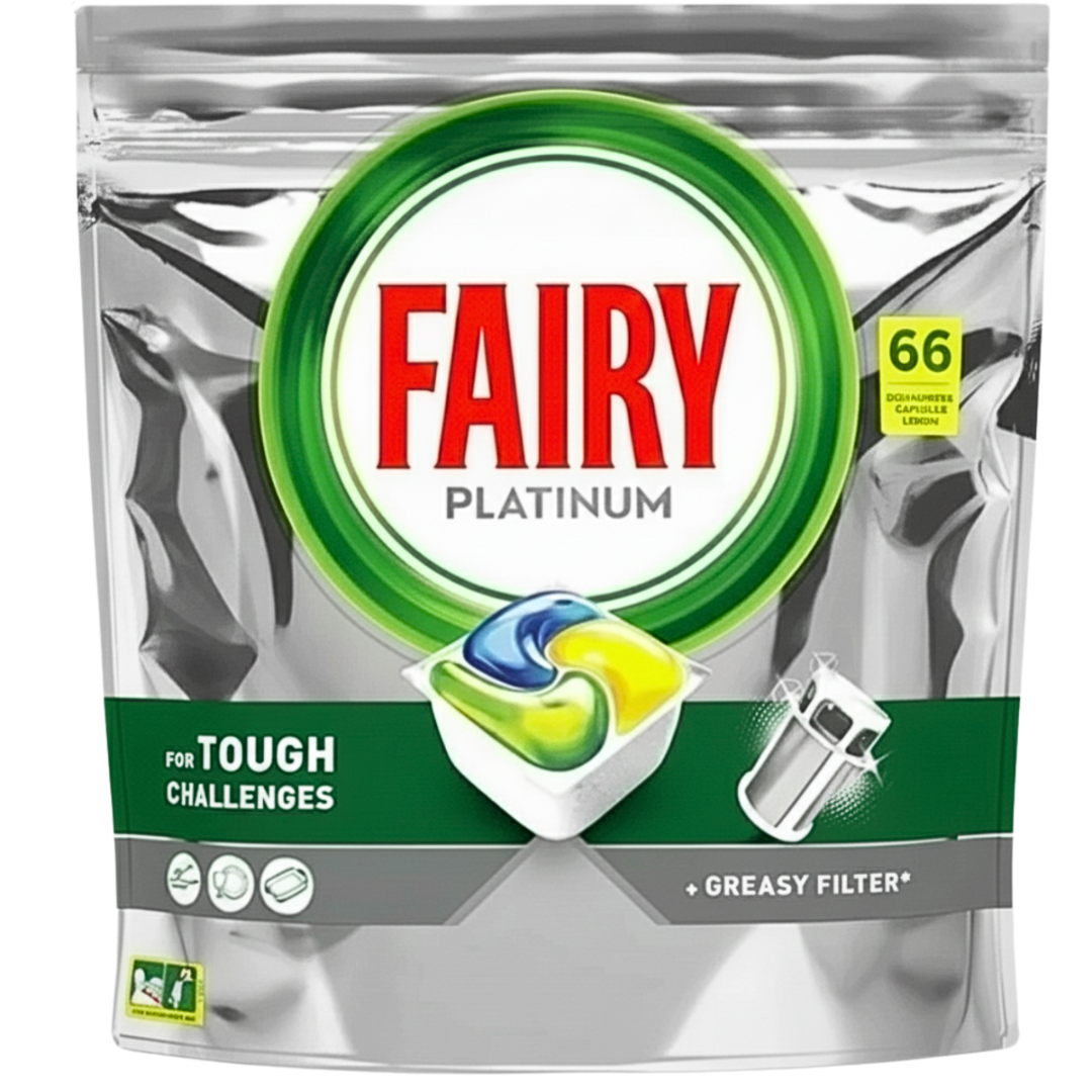 Fairy Platinum All in One Kapsułki do Zmywarki Cytrynowe 66szt
