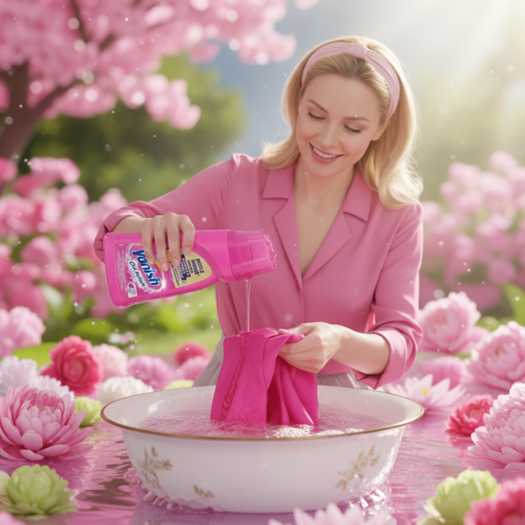 Vanish Oxi Action Pink Odplamiacz w Żelu do Koloru 1l