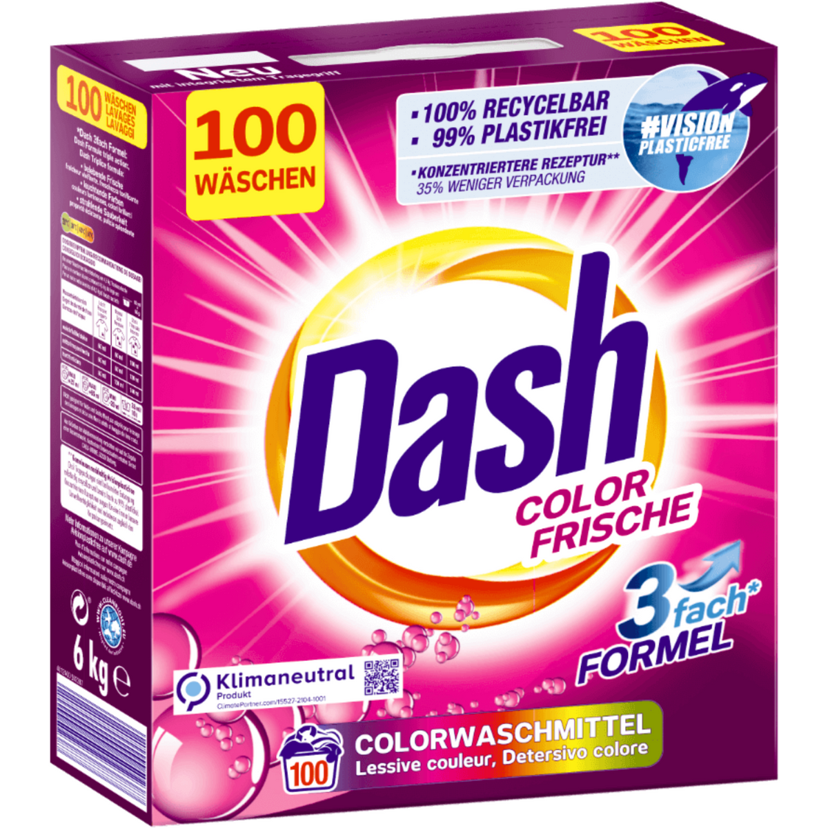 Dash 2w1 Proszek do Prania Tkanin Kolor 100 Prań 6kg