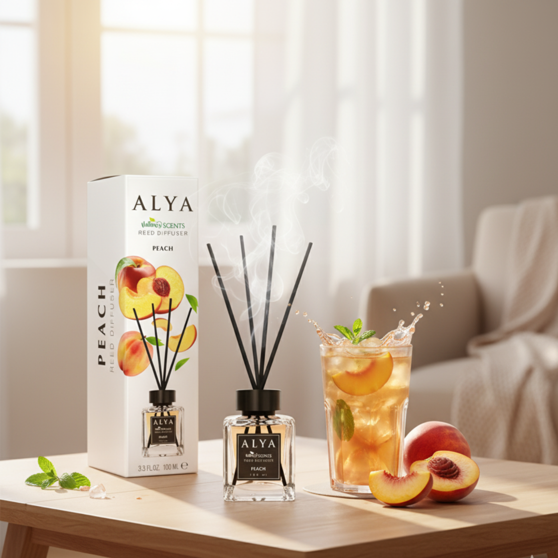 Alya Patyczki Zapachowe Peach 100ml