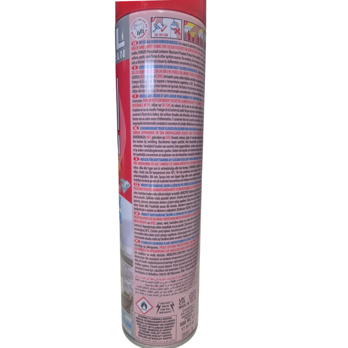 Xanto Pianka Czyszcząca do Plam i Odorów Zwierząt 500ml